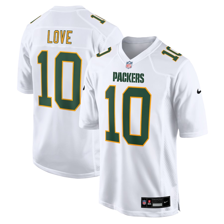 Men Green Bay Packers 10 Jordan Love Nike White Fashion Game NFL Jersey
